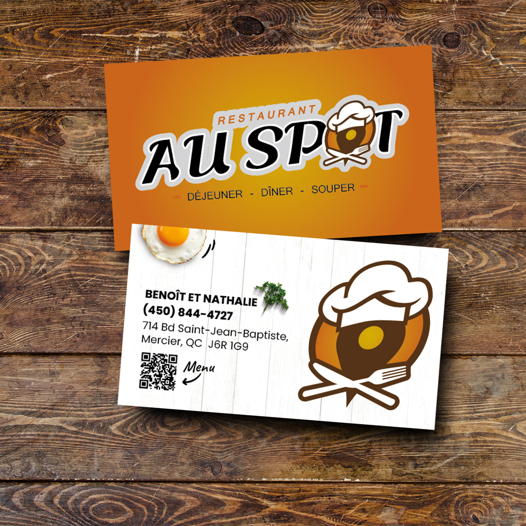Carte professionnelle Restaurant Au Spot