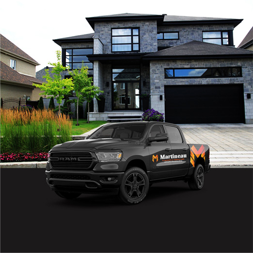 Lettrage camion Martineau