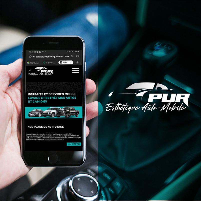 Réalisation du site web de Pur Esthétique Automobile